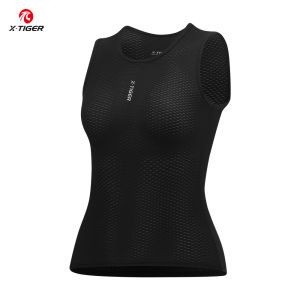 X-TIGER Womens Cycling Base Layer Top Sleeveless Summer Breathable Mesh Road Bike Vest Quick Dry Sports Cycling Underwear