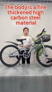 【Ready Stock】Bike for Kids With Disc Brakes Mountain Bike Carbon Steel with Shock Absorbers 20inch/24inch Foldable Kids Bike For 3-12 Years Children Bicycle Portable Outdoor Bike For Kids