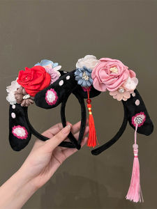 Kids Headdress for Han Chinese Clothing Vintage Court Style Headband Lady Hair Accessories Girl Chinese Ancient Style Cute Headband Female Hair Accessories