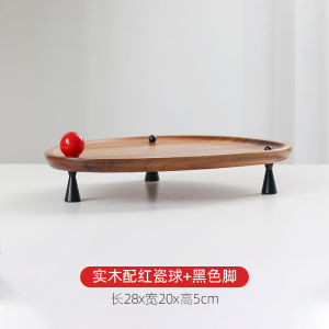 Solid Wood Perfume Aromatherapy Candle Tray High Leg Fancy Cosmetics Storage Box Hallway Key Wooden Antique Style