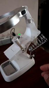 BERGARANSI Alat Pegangan Solder Kaca Pembesar LED Welding Magnifier 3X/4.5X - TH-7023