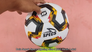 Bola Sepakbola Specs Lighting Size 5 Bola Sepak Jahit Mesin Lokal Kualitas Terbaik