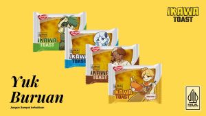 Naraya Ikawa Toast 1 Dus x 60gr Roti Panggang Isi Cream Cheese Selai Cokelat Selai Vanila Selai Srikaya Pandan Snack Cemilan Enak Snack BPOM HALAL