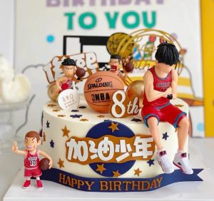 Basketball Boy Cake Decorative Ornaments Come on Junior Ball Frame Sneakers Basketball Junior Boys Boys Birthday Plug-in Components