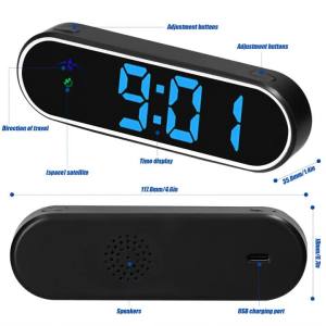 Car Headup Display GPS Digital Speedometer W/ Colorful LED Display Clock & Compass Function Overspeed Alarm for Car Truck SUV RV