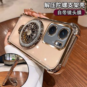 Oppo Reno7 6Pro 5Pro 4K Clear Full Cover Silicone Phone Case with Lens Film Anti-Fall Shockproof Protective Cover Luxury Style