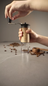 Manual Coffee Grinder Duplex Bearing Non-slip Handle 56 Grind Settings Hand Grinder