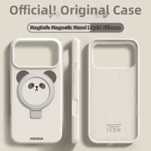 pinsai | Magnetic Stand Liquid Silicone Case for iPhone All Around Drop Protection
