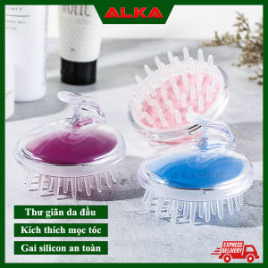 Lược gội đầu gai silicon massage da đầu làm giảm rụng tóc và kích thích mọc tóc.