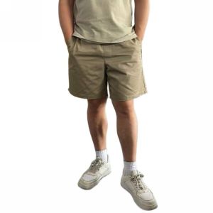 Japanese Style Simple Men and Women Pure Cotton Straight Loose Casual Overalls Pants Wide-Leg Half Pants Cityboy Home Pants