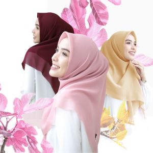 HIRA -  Hijabwanitacantik - Segiempat Hana Lasercut | Segi Empat HIRA Hijab Lasercut Polycotton Voal Paris
