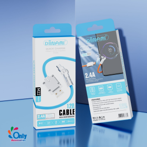 OAC Kabel Data Fast Charging 120W 6A Desain Putar 180° Kabel Data Silikon MICRO  Type-C Kabel