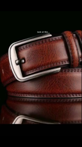 Mens Genuine Leather Belt - Hypoallergenic 120cm Strap For Casual Wear Tali Pinggang Lelaki男士腰带