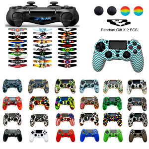 25 Colors Silicone Camo Protective Skin Case For Sony Dualshock 4 PS4 DS4 Pro Slim Controller Thumb Grips Joystick Caps
