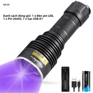 Đèn Pin UV Công Suất Cao 30W 365nm Đèn Đen Phát Hiện Vết Nước Tiểu Chó Mèo Bệnh Nấm Da Tiền Giả Bọ Cạp Đèn Đánh Dấu Huỳnh Quang