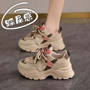 Womens Running Shoes Breathable Small Size Soft Bottom Sports Fashion Casual Cross Buckle Waterproof Platform Korean Style