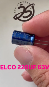 10 BUAH ELCO 220UF 63V KAPASITOR CAPACITOR ELCO KAPASITOR ELKO KAPASITOR 220 UF 63 V ups st