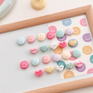 Cute Cream Heart Face Magnetic Fridge Stickers Photo Pin Hole Board Absorbent Cultural Creative Decorative Letter Theme Stickers