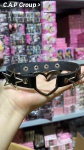 Vòng cổ nữ choker cá tính thời trang Hàn Quốc - Hình trái tim phối ngôi sao