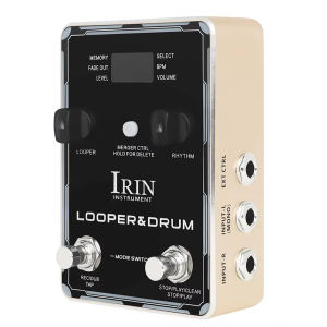 IRIN | IRIN XS-04 Electric Guitar Pedal Drum Machine Phrase Loop Effect Monoblock 40 Storage 100 Drum Rhythms 10 Metronomes Guitar Part