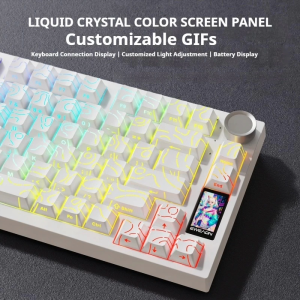 EWEADN X75/X75Pro Magnetic Gaming Mechanical Keyboard Tri-Mode Wireless Keyboard With Knob with Screen Games and Office