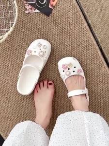 MIDANGDANG | Mary Jane Style Slip-On Non-Slip Hole Design Flip Flops