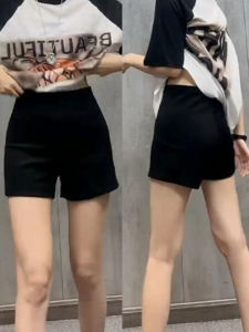 High Waist Casual Thin Summer Shorts A-Line Wide Leg Hot Pants plus Size Cycling Pants for Pear Shaped Body Korean Style