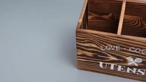 Wooden Cutlery Holder Kitchen Utensil Holder with 3 Compartments Household Tableware Spoon Organizer Kitchen Table Decor