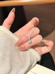 YUCOO | Millennium Rose Cut Flash Diamond Sterling Silver Necklace