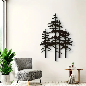 Tranh Tường Nghệ Thuật Kim Loại Hình Dáng Cây Thông Hiện Đại Trang Trí Nhà Phòng Khách Đồ Trang Trí Tường Bằng Sắt Sơn Tranh Nghệ Thuật