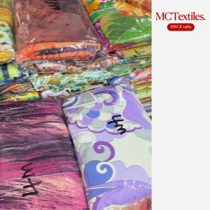 Clearance Selling by 5 Set (1Set = 4 Meter) Premium Printed Fabric Malay Traditional Modern Fabric Smooth Texture Flowing Drape 45" inches Ironless Moscrepe Material Suitable for Malay Traditional Wear Ideal for Modern Wear