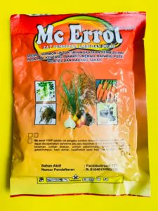Zat Pembesar Umbi dan Buah MC ERROL 15WP dari ARENA HORMON INDONUSA kemasan 100gram MANTAB