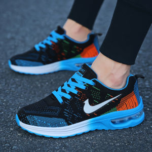 New Arrival Mens Shoes Summer Sneakers Student Breathable Mesh Boys Casual Air Cushion Running Shoes Spring & Fall Flying Woven Shoes