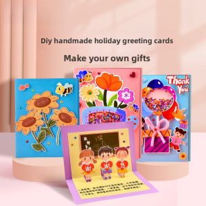 Teachers Day Card Handmade Craft Materials Kindergarten Childrens DIY 3D New Model 2024 Gift for Teachers from Students