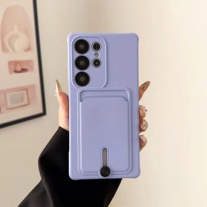 Card Bag Slot Holder Wallet Phone Case for Samsung Galaxy S25 Ultra S24 Plus S23 FE A55 A56 A36 A06 A16 A07 A17 Silicone Cover