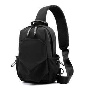 Techdoo Tas Selempang Earphone Hole Anti Air Tas Slempang Pria Casual Sling Shoulder Bag TS710
