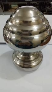 Mahkota Garis Stainless 2 1/2\" Ornamen Hiasan Tangga Pagar