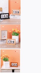 {Ready Stock} INS Wooden Desktop Calendar Creative Study Bedroom Home Gift Table Decor Calendar