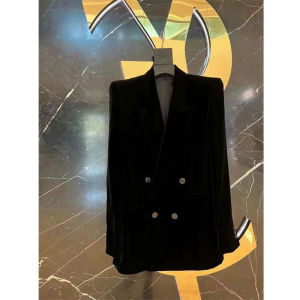 Elegant Stylish Velvet Blazer Female 2024 Autumn New