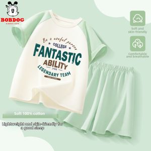 Bobdog | Lightweight Short Sleeve Cotton Pajama Set for Boys