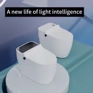 The smart toilet does not require power and has a built-in water tank with no water pressure limit