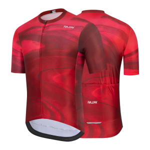 RAUDAX Cycling Clothes Summer Mens Short Sleeved Fast Drying Breathable Cycling Jersey Cycling Shorts Strap Set For Men