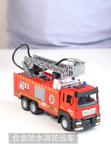 Angel House Children Simulated Fire Truck Toy Spray Water Engineer Vehicle With Music And Light
