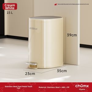 CHUMX | Elegant Moveable Living Room and Kitchen Trash Can With Lid