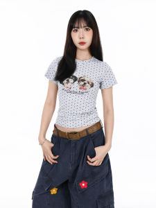 Áo Thun Tay Ngắn in Họa Tiết Bướm Free Sonata Dành Cho Nữ Mùa Hè 2025 Cotton 95% Co Giãn 5% Cổ Tròn in Họa Tiết Động Vật