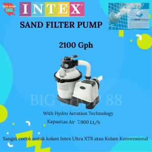 INTEX POMPA FILTER KOLAM RENANG SAND FILTER PUMP KRYSTAL NEW 2100GPH 26646