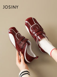Josiny | Retro Trainer Style Flat Casual Shoes Spring New Style Closure Soft Sole Womens Shoes