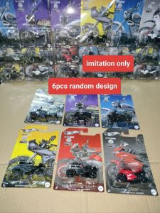 Hot Wheels Die Cast Metal Motorcycle Series Toy Set 6pcs Random Design Imitation Only