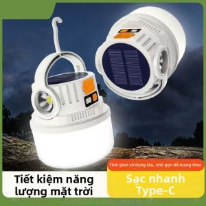 Đèn Pin Sạc Năng Lượng Mặt Trời Siêu Dài Đứng By Cho Dã Ngoại và Khẩn Cấp