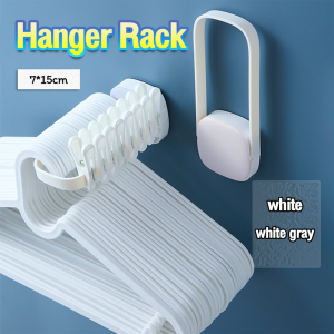 MaxPlus Hanger Rack Punch-free Hanger Storage Rack Clothes Storage Adjustable Wall-mounted Plastic Hanger